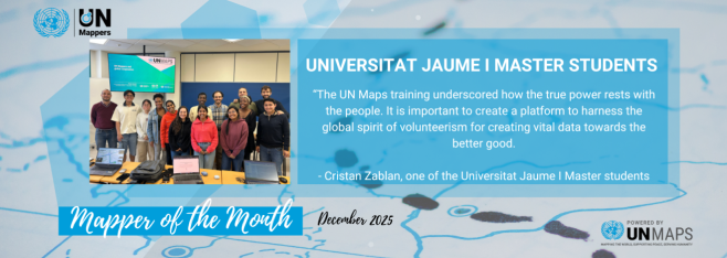 UJI Master’s Students Named UN Mappers of the Month – December 2025